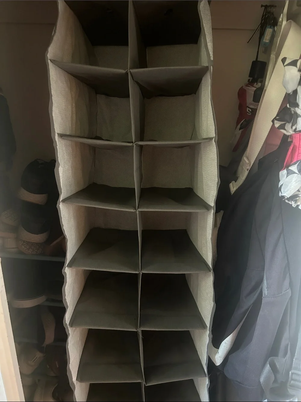 Over-the-Door 20 Compartment Hanging Shoe Organizer - Gray